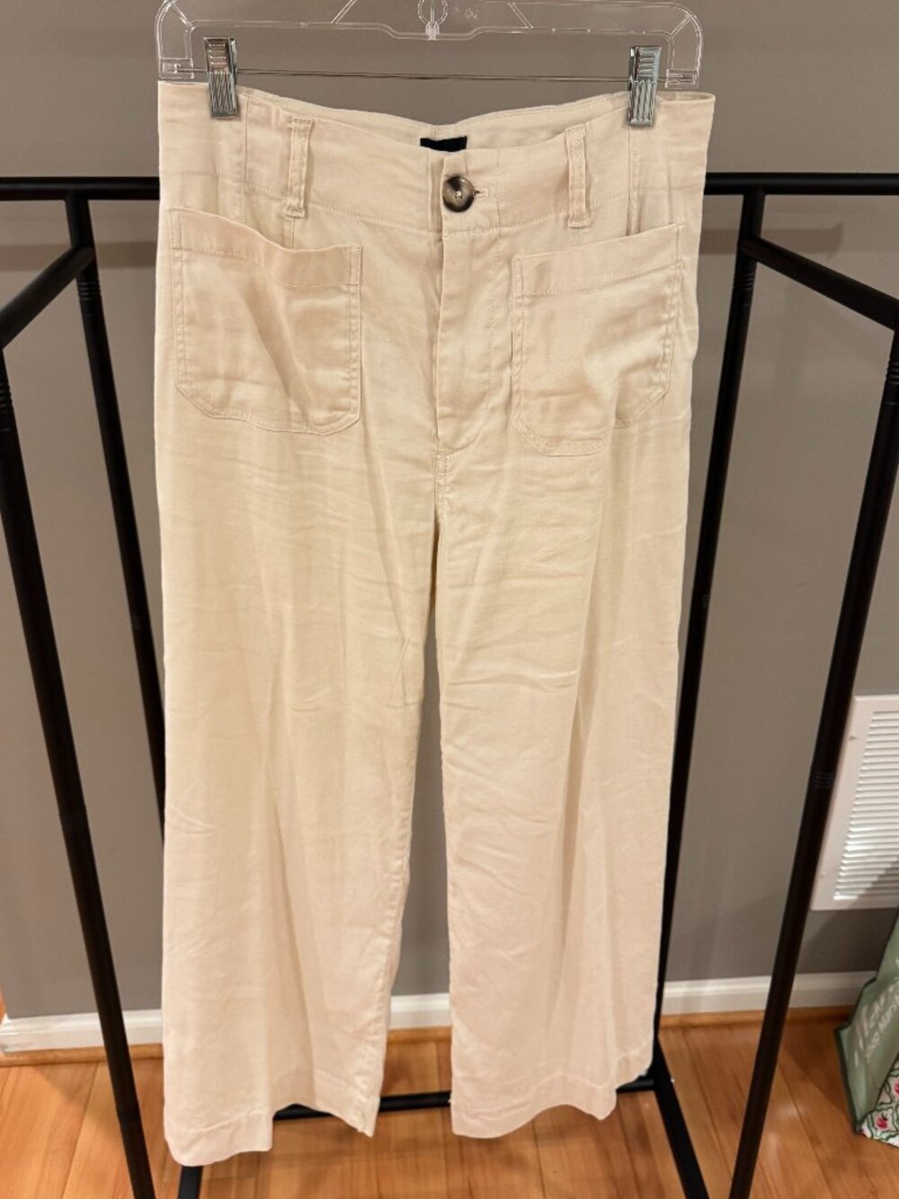 Anthropologie Maeve The Colette Linen Full Length Wide Leg Pants
